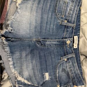 Distressed Blue Denim Women's Shorts